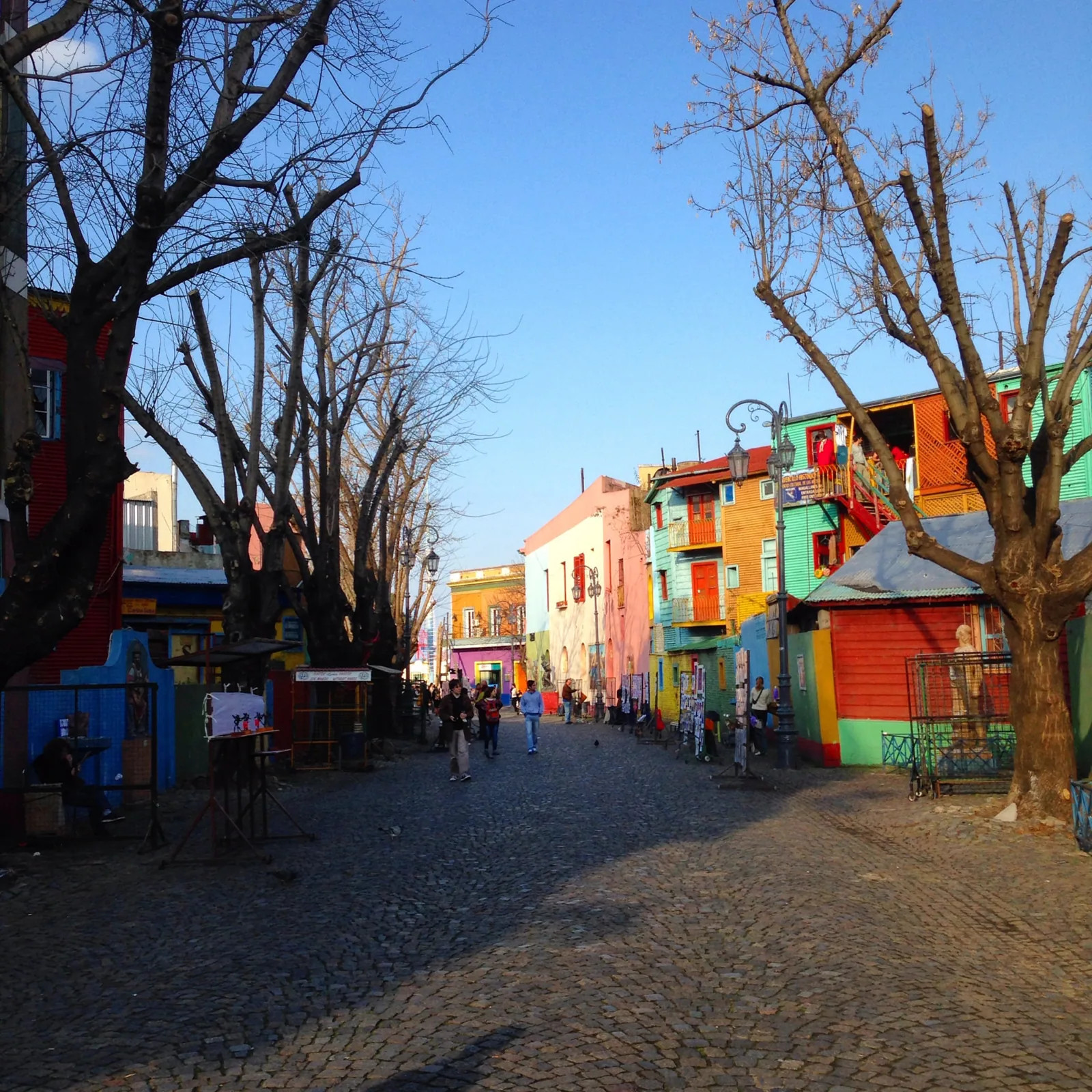 Le case colorate del Caminito nel quartiere La Boca a Buenos Aires