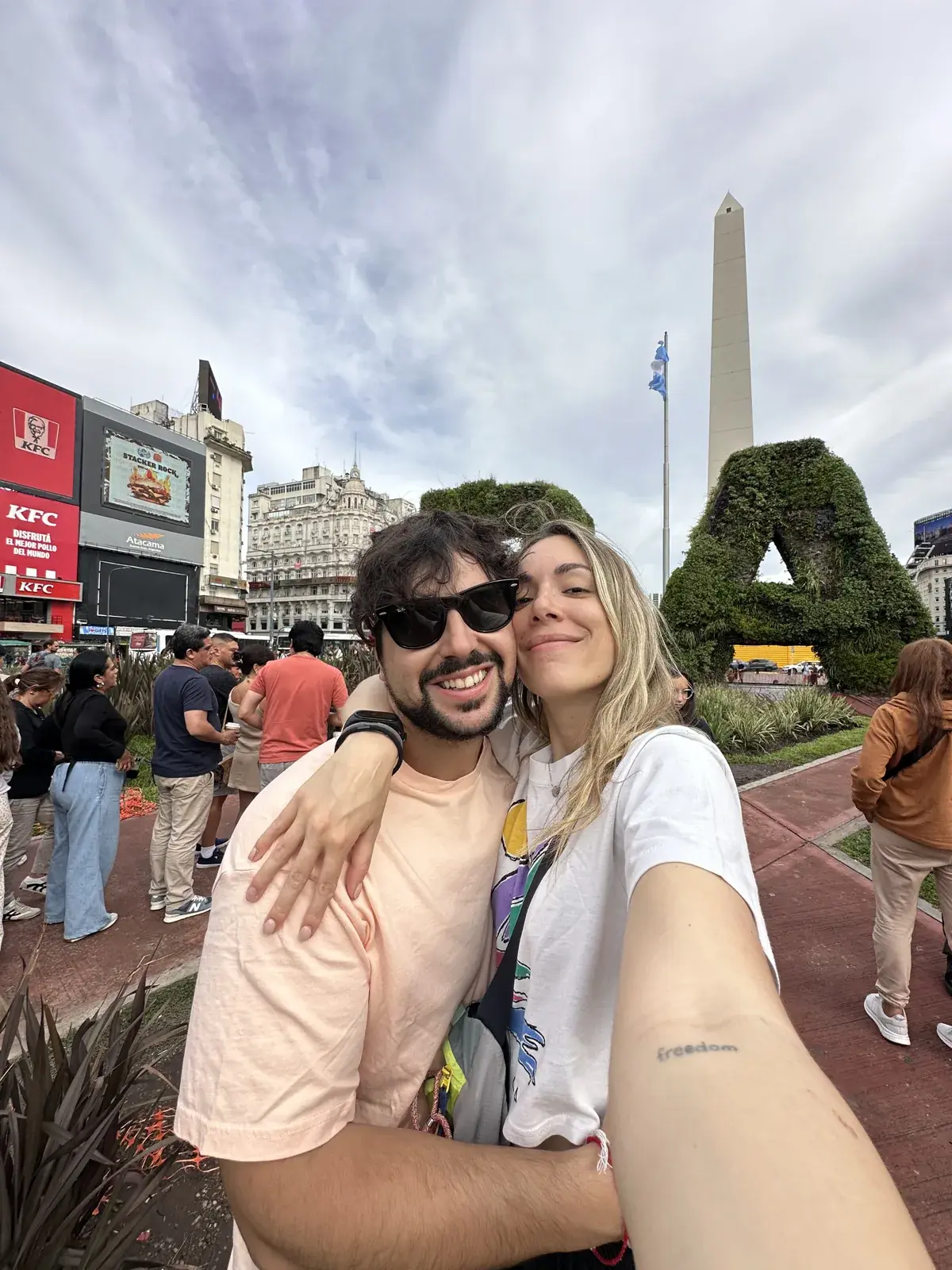 L'Obelisco di Buenos Aires sull'Avenida 9 de Julio