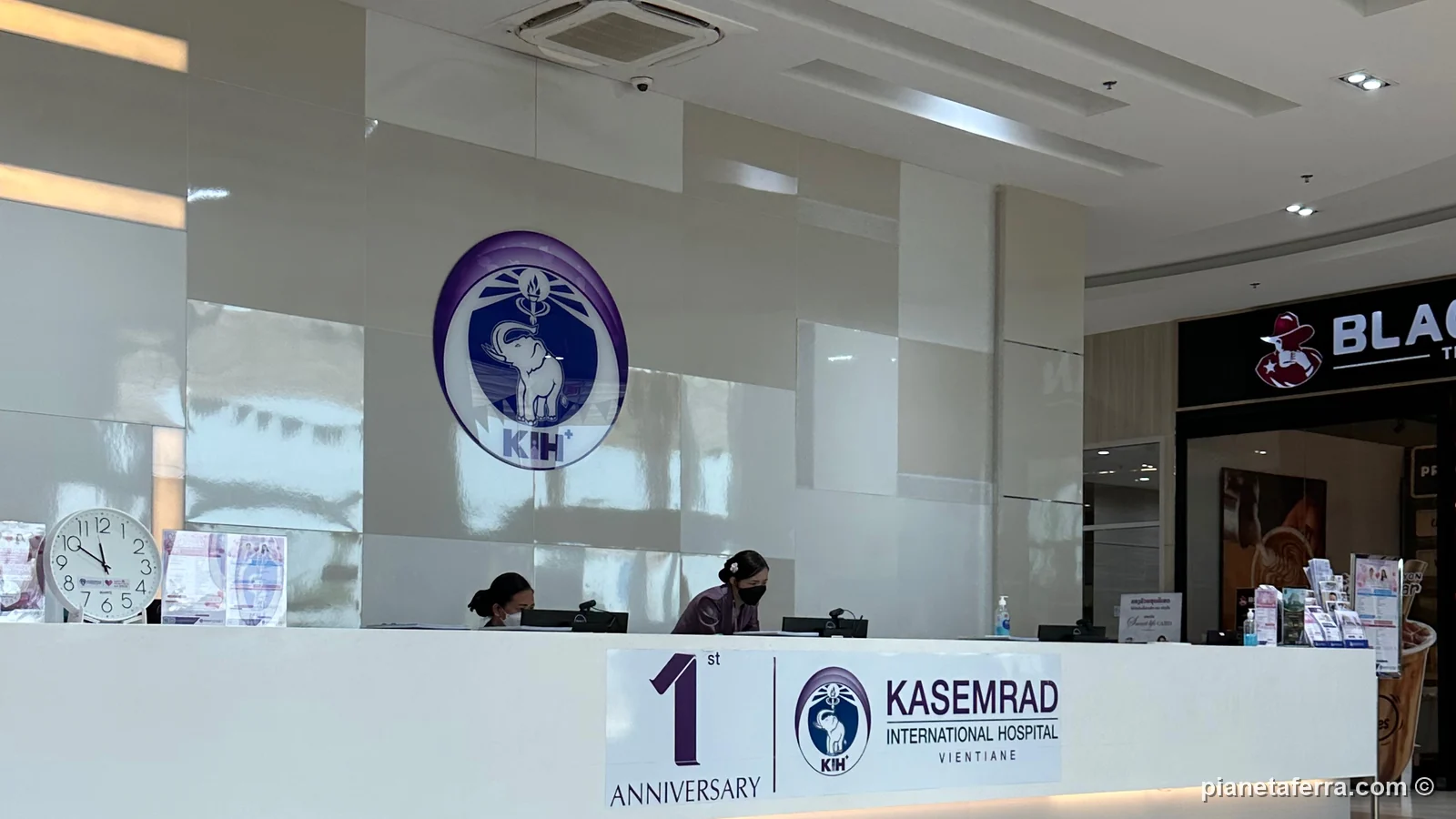 L'accettazione del Kasemrad International Hospital di Vientiane, dove Luca è stato ricoverato nel 2023