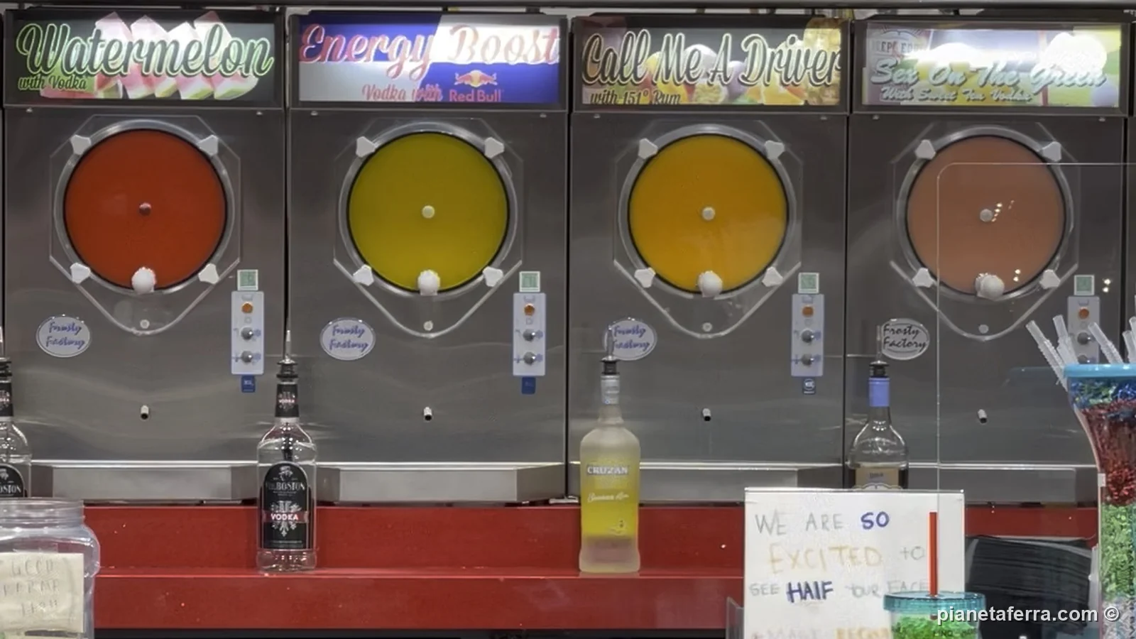 Le macchine dei frozen drink a Las Vegas, a febbraio 2022