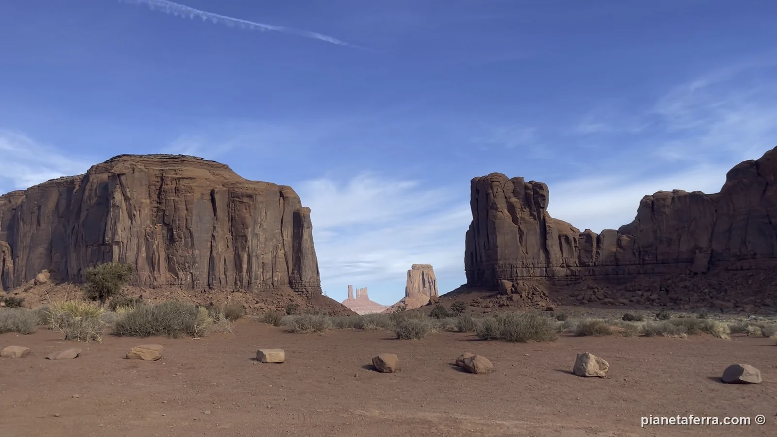 Le rocce della Monument Valley lungo la Valley Drive, a febbraio 2022