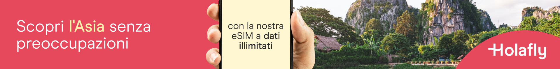Holafly eSIM Asia - 5% di sconto con codice PIANETAFERRA
