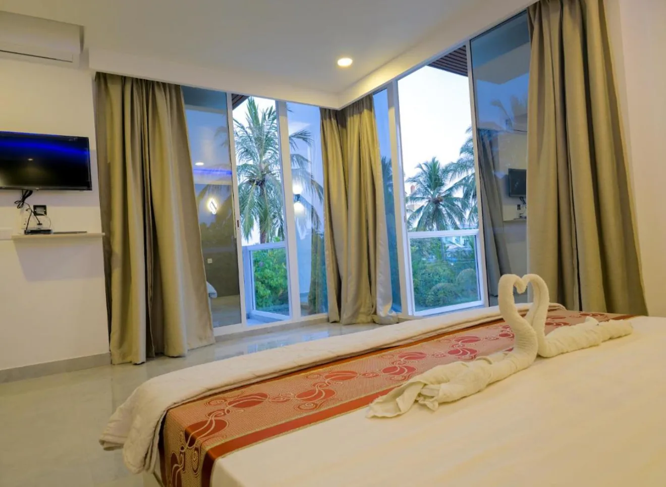 Camera con vista mare dell'hotel a Maafushi