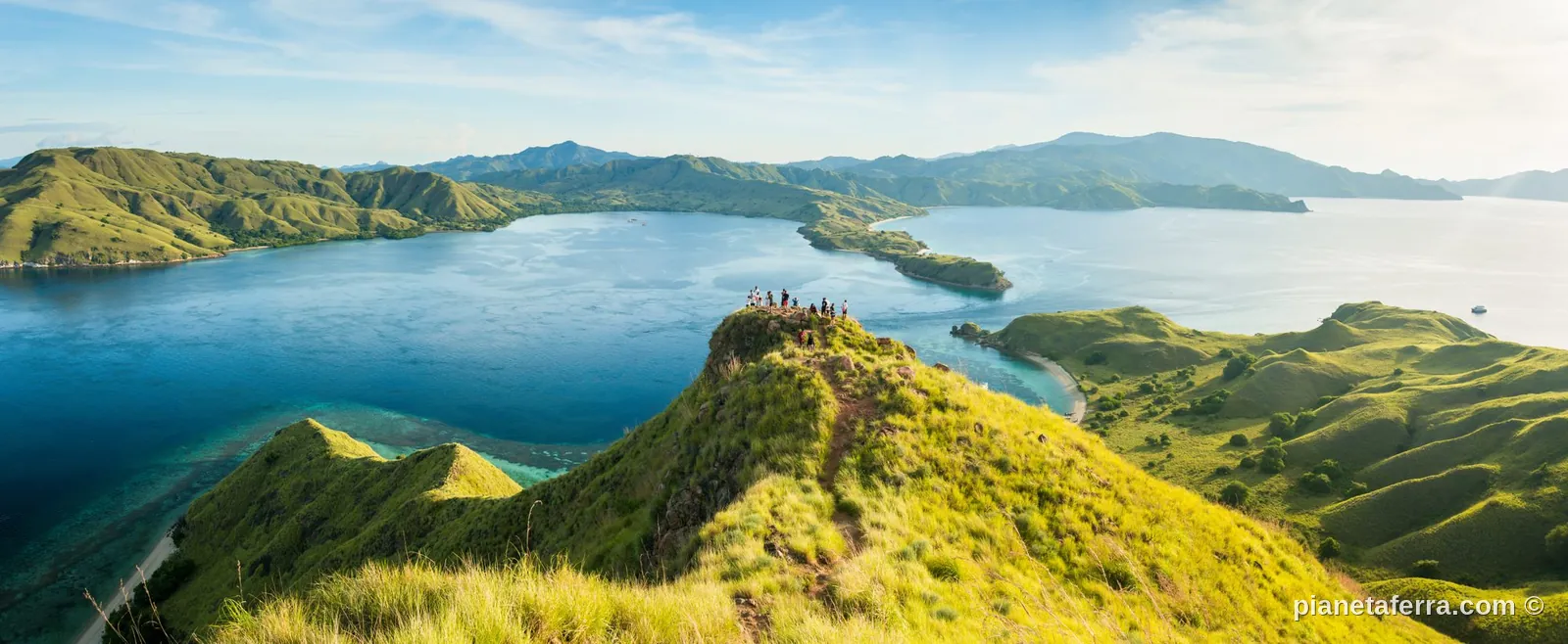 Vista panoramica sulle isole e le baie delle New Gilis a Lombok